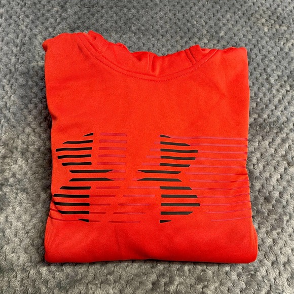 Under Armour Women Sz M Cold Gear Graphic Logo Hoodie Pullover S907-200 - Picture 2 of 7